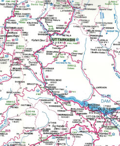 Exemple de carte locale achetée dans le nord de l'Inde