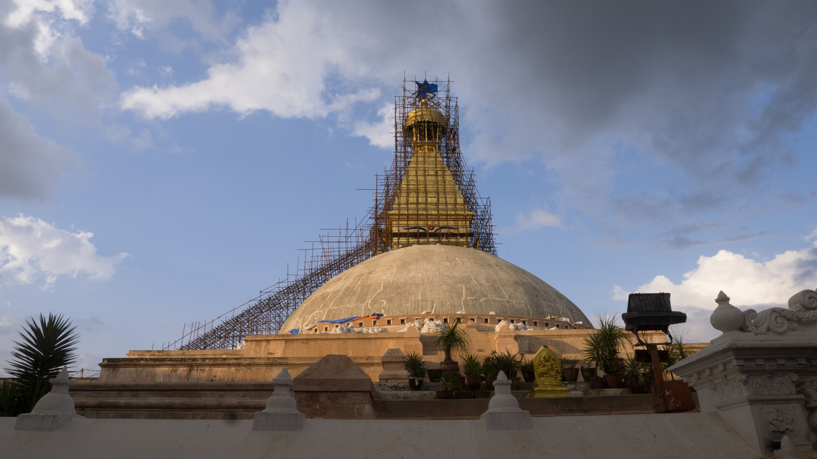 Kathmandu - Stupa de Bodhnath après le tremblement de terre