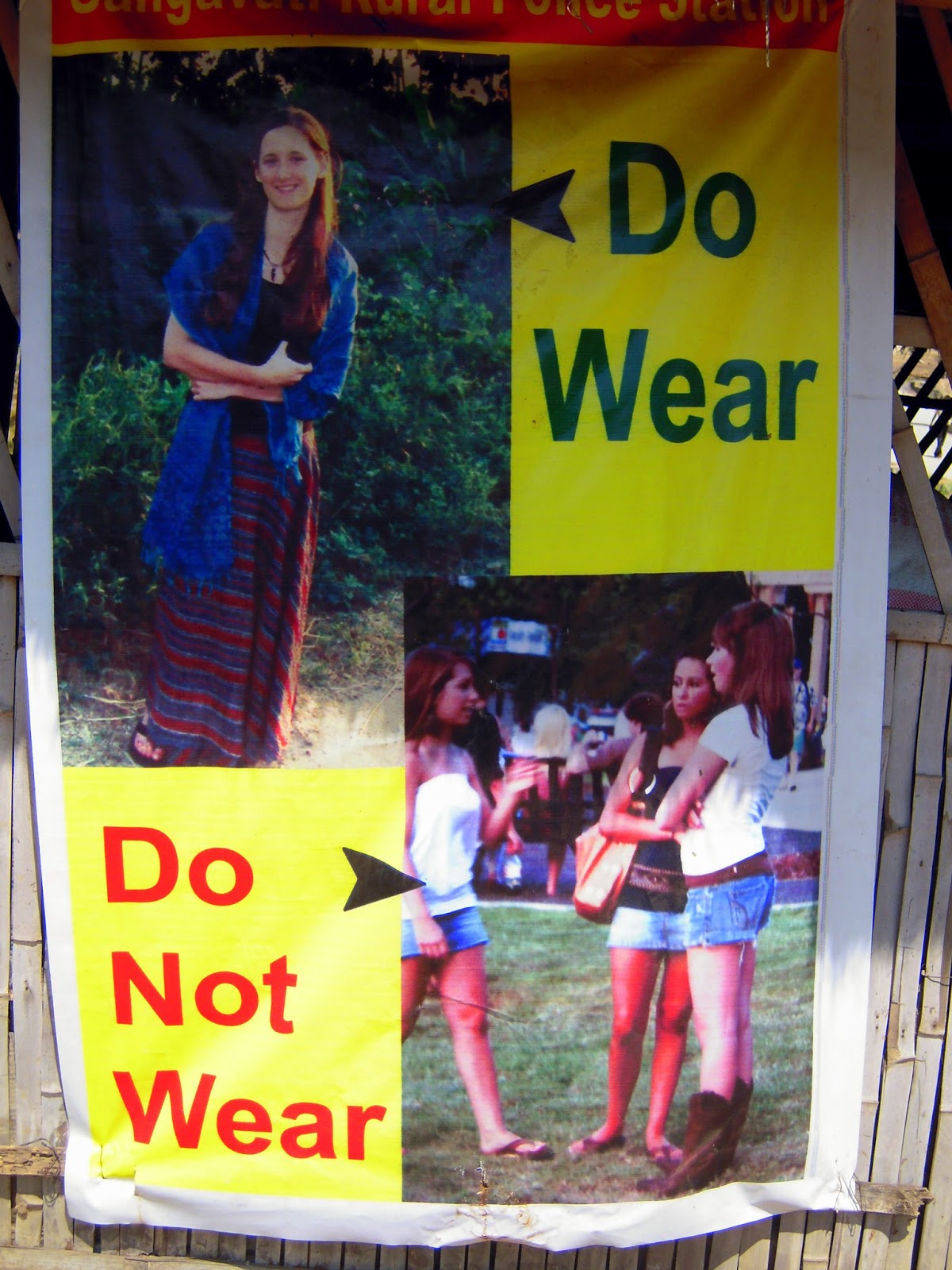 Poster affiché à Hampi, Karnataka (photo: Aurélie Rawinski)