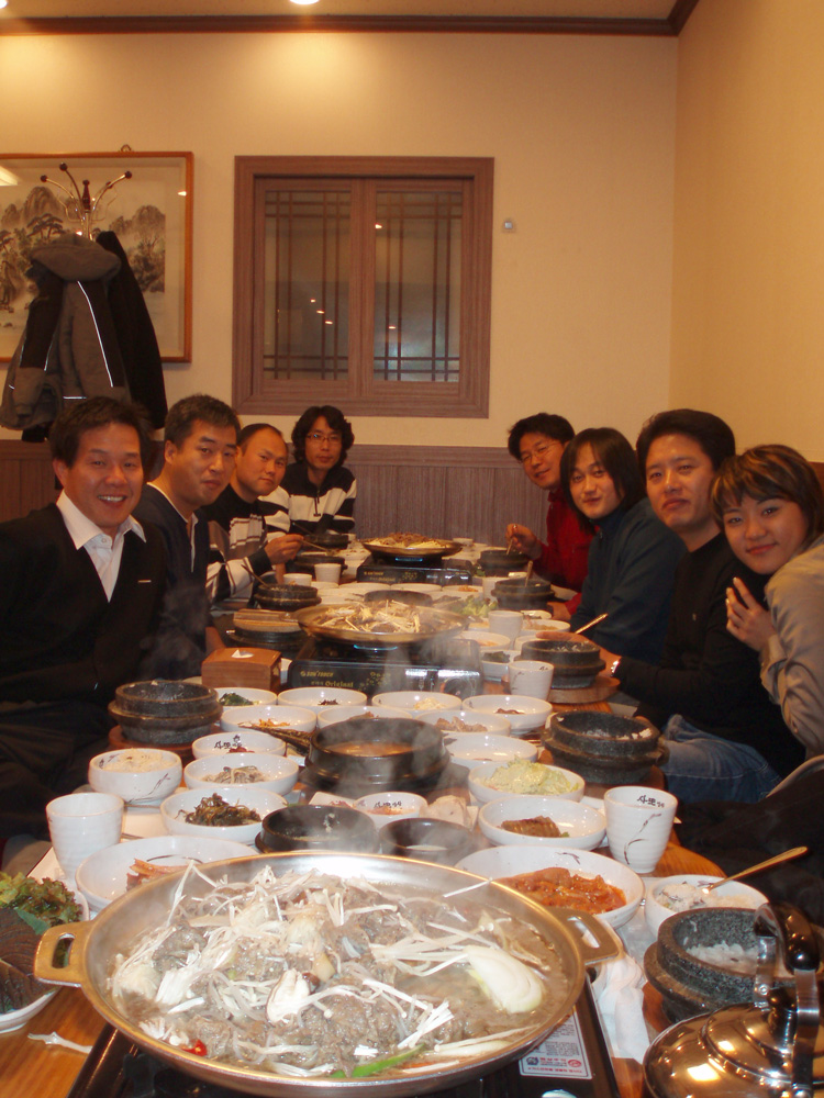 Repas avec des syndicalistes coréens
