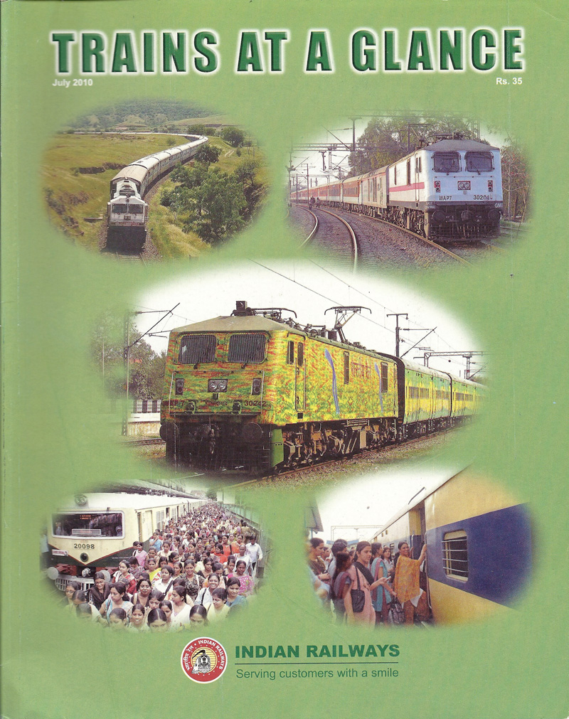Trains at a Glance édité par Indian Railways - Ici l'édition de juillet 2010